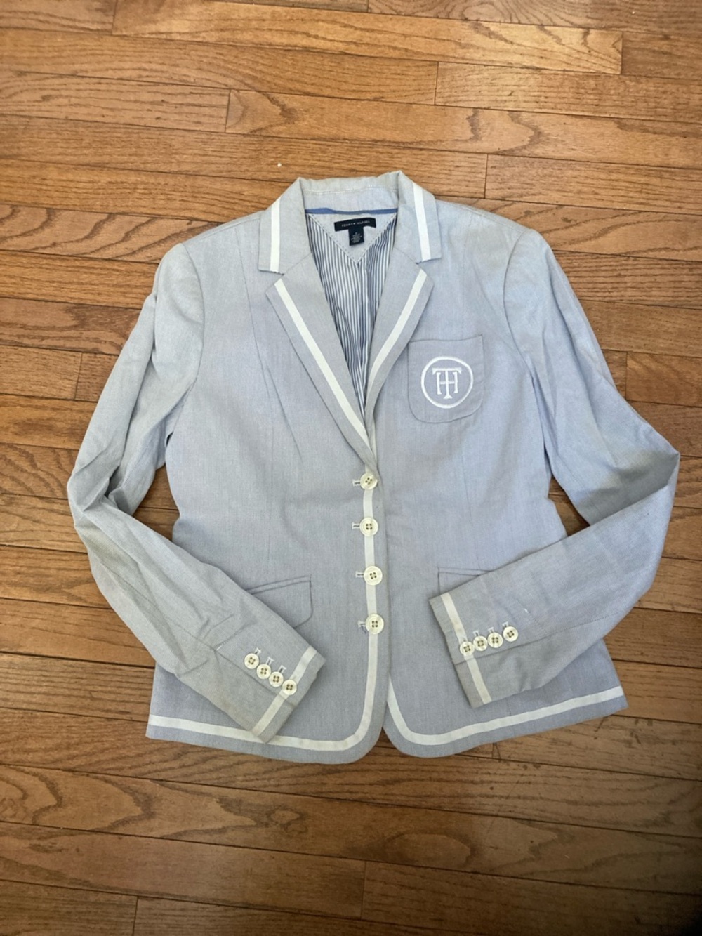 Tommy Hilfiger Pale Blue Blazer with White Trim